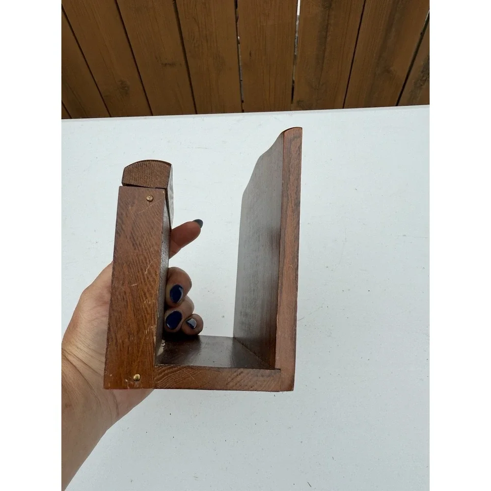 Vintage Wooden Letter‎ Napkin Holder Mirror Artificial Flowers Butterfly Mirror